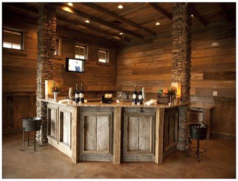 Rustic Man Cave Bar Ideas