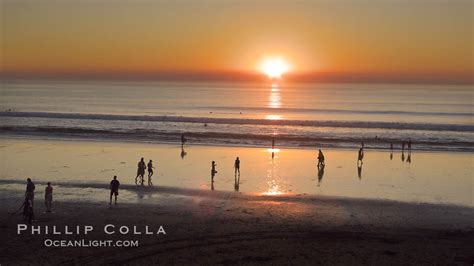 Moonlight Beach at sunset, Encinitas, California, #21793