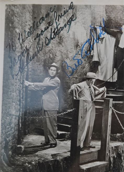 ABBOTT AND COSTELLO Meet Frankenstein Cast Signed Photo X2 Glen Strange ...