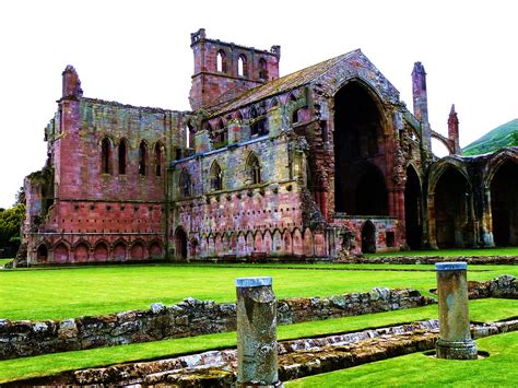 Melrose Abbey is the ruin of an important building in the Scottish Borders.