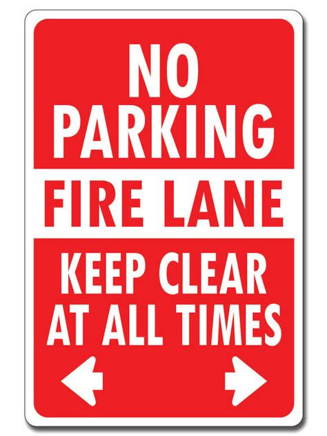 Fire Lane Keep Clear At All Times Sign with Arrows – Imaginit Design ...