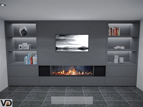 Egy síkban Fireplace Tv Wall, Basement Fireplace, Living Room Decor ...