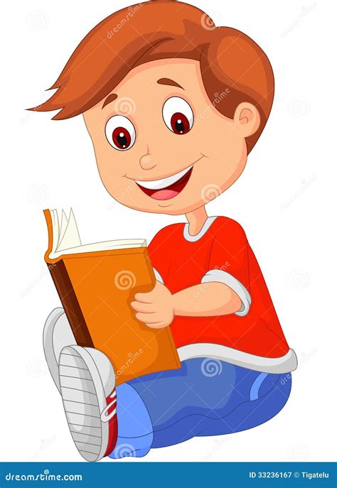 Young Cartoon Male Student Walking And Reading Vector Illustration ...