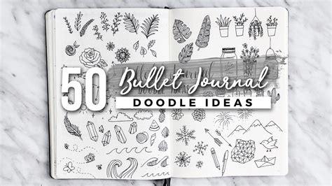 50 Bullet Journal Doodle Ideas! | The ULTIMATE Guide - YouTube