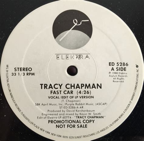 Tracy Chapman – Fast Car (1988, Vinyl) - Discogs