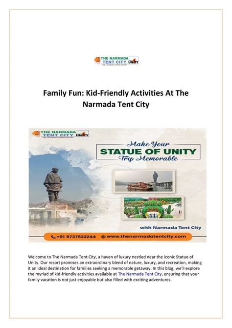 PPT - Family Fun KidFriendly Activities At The Narmada Tent City PowerPoint Presentation - ID ...