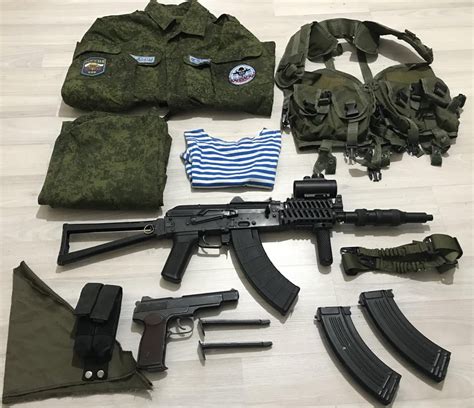 Little part of my VDV (Russian airborne troops) kit. AKS74ub, APS ...