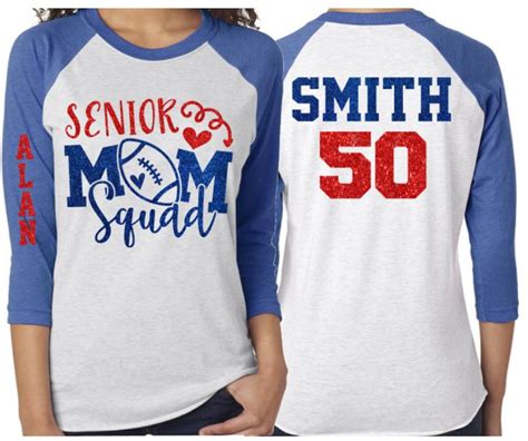 Senior Football Mom Shirt Senior Mom Squad Shirts Football | Etsy in 2021 | Football mom shirts ...