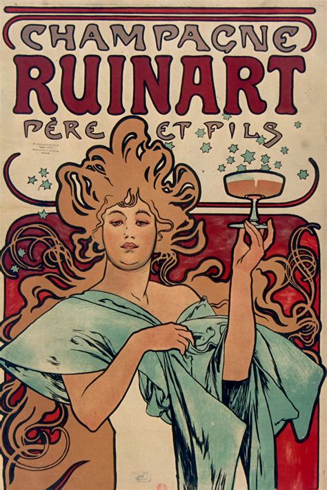 Alphonse Mucha Champagne Ruinart Vintage Poster Stretched - Etsy