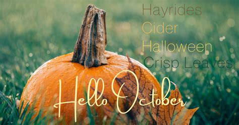 Hello October | Pumpkins Hayrides Image - Bramble Avenue