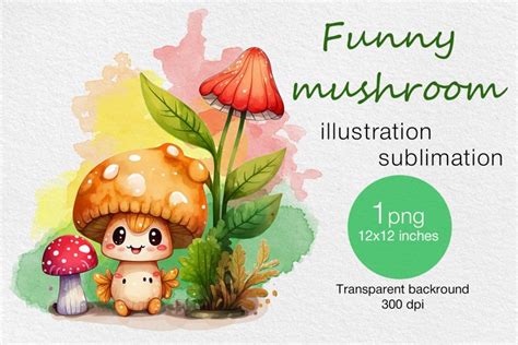 Funny mushroom t-shirt sublimation 2 print design png