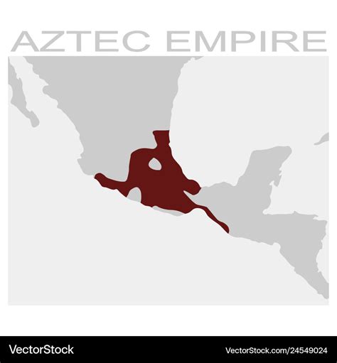 Map of the aztec empire Royalty Free Vector Image