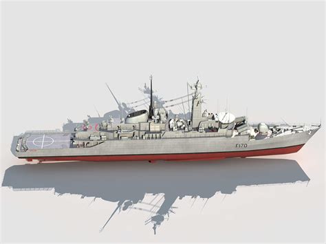 HMS Antelope Type 21 Amazon Class Frigate - 3D Model by Mermodels