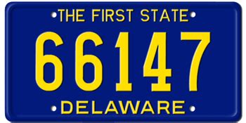 1964 DELAWARE STATE LICENSE PLATE-- LICENSEPLATES.TV