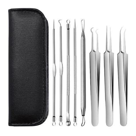 Blackhead Remover Pimple Popper Tool Acne Comedone Zit Extractor Kit for Nose Facial Pore ...