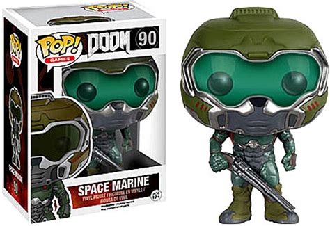 Funko Doom Funko POP Games Space Marine Vinyl Figure 90 Green - ToyWiz