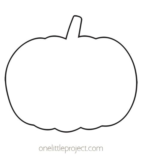 Pumpkin Template | Free Printable Pumpkin Outlines - One Little Project