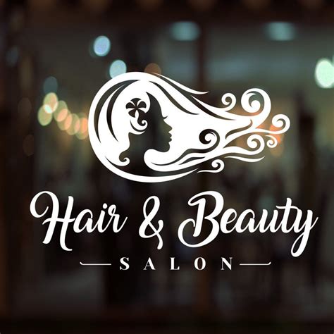 Hair Beauty Salon Shop Vinyl Sign Women Hairdressers Window Lettering Sticker | Hair and beauty ...