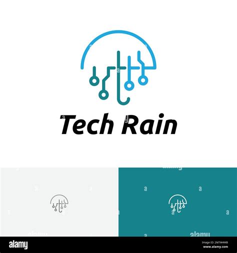 Tech Rain Umbrella Technology Circuit Line Logo Stock Vector Image & Art - Alamy