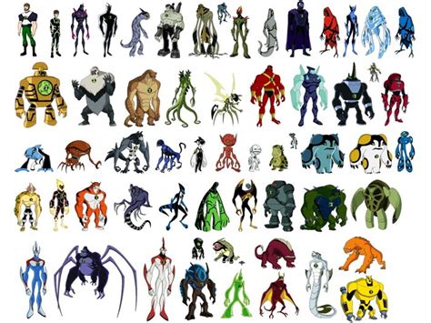 Ben 10 All Aliens Characters Cartoon TV Series Art 24x18 Wall Print POSTER