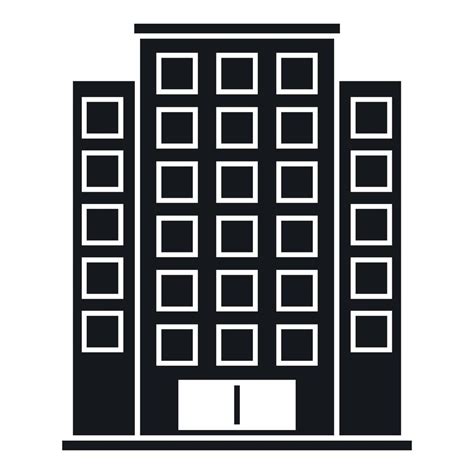 Skyscraper icon, simple style 15073648 Vector Art at Vecteezy