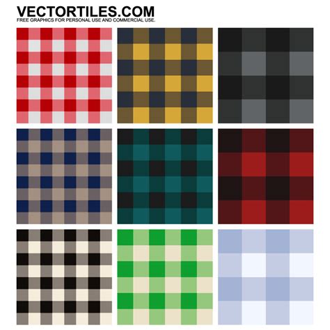 Flannel Fabric Patterns | Vector Tiles