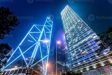 modern buildings of the city at night 1063680 Stock Photo at Vecteezy