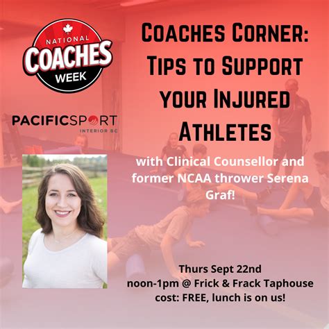 Coaches Corner: Tips to Support you Injured Athletes - PacificSport ...