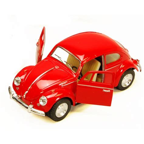 1967 Volkswagen Classic Beetle, Red - Kinsmart 5057D - 1/32 scale Diecast Model Toy Car (Brand ...