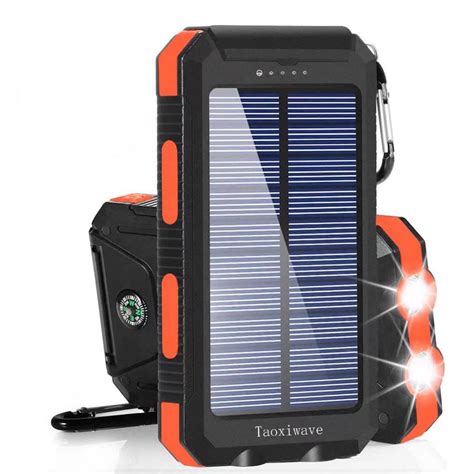 Buy Solar Charger Power Bank 20000mAh Waterproof Portable External ...