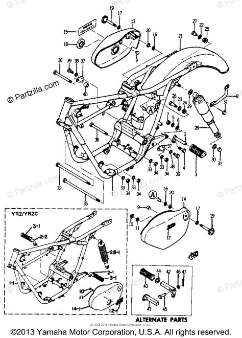 Yamaha Motorcycle 1967 OEM Parts Diagram for Frame | Partzilla.com