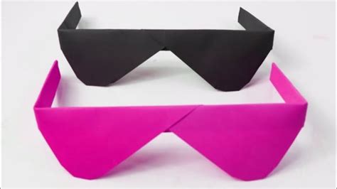 How To Make Paper Sunglasses Without Glue || Paper Craft Without Glue ...