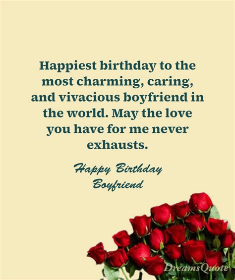 100 Birthday Wishes for Boyfriend - Happy Birthday Boyfriend - Dreams Quote