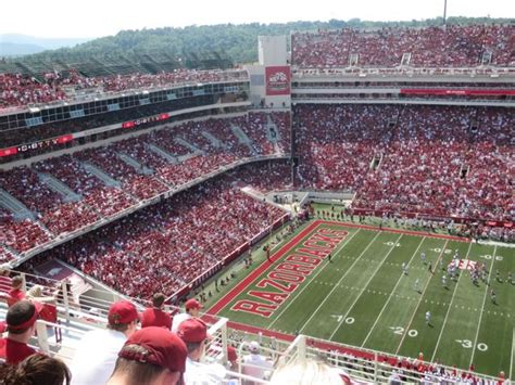 Razorback Stadium: Home of Razorback Football 72,000 seating capacity. | Stadium, Soccer field ...