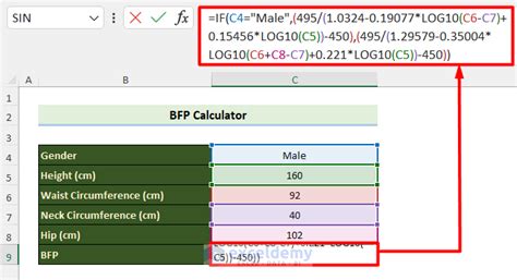 Metabolic Age Calculator in Excel (3 Applications)