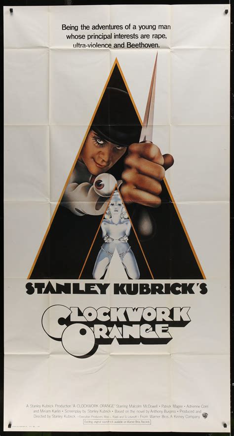 A Clockwork Orange Movie Poster | 3 Sheet (41x81) Original Vintage Movie Poster | 7914