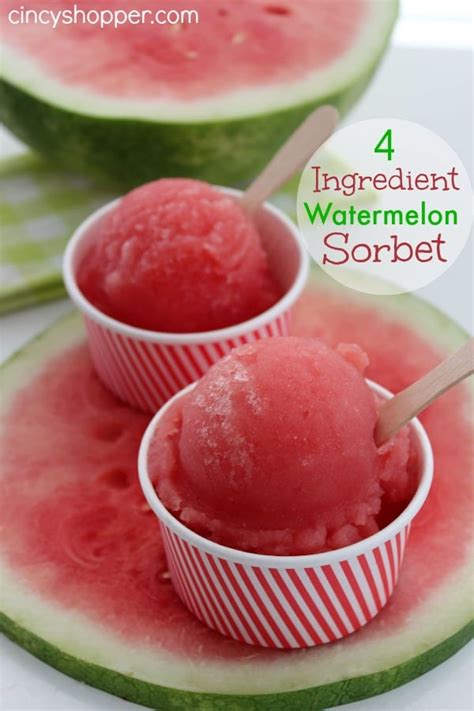 4 Ingredient Watermelon Sorbet Recipe - CincyShopper