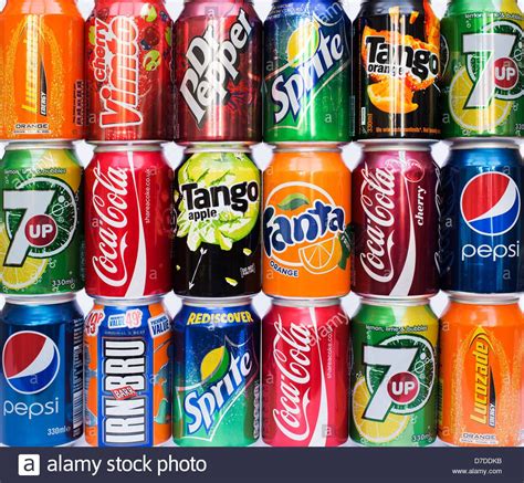 Download this stock image: Soft Drink cans - D7DDKB from Alamy's ...