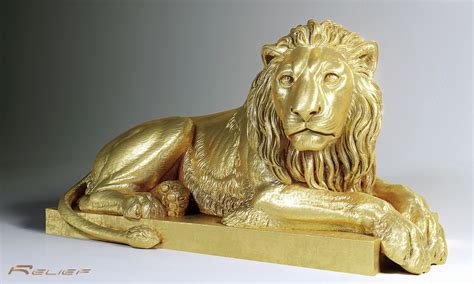 ArtStation - GOLD LION SCULPTURE