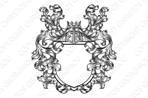 Knight Heraldic Crest Coat of Arms Shield Emblem :: Behance