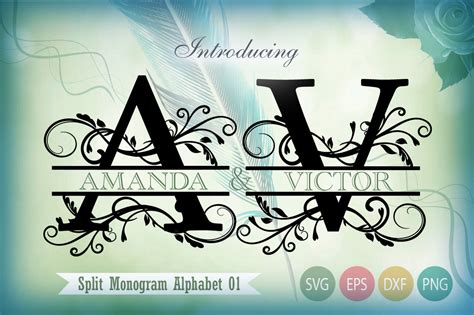 Split Monogram Alphabet - 01 Graphic by Gleenart Graphic Design · Creative Fabrica