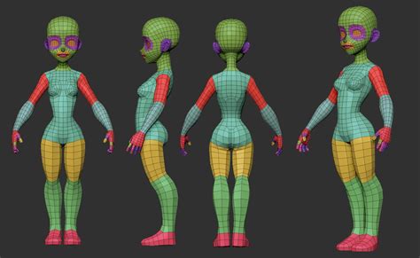 ArtStation - Stylized Female Base Mesh | Resources | Female base ...