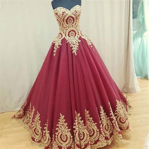 Baju Pengantin Warna Maroon Gold - Baju Pengantin Maroon Pakaian Pesta ...