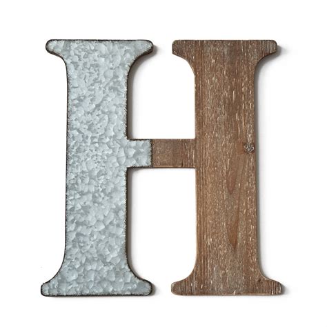 Wood & Metal Wall Letters - Decorative Galvanized Rustic Wall Art - Walmart.com - Walmart.com