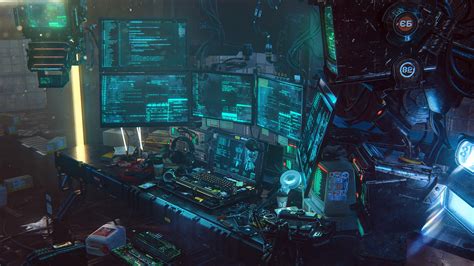 3D futuristic cyberpunk hacker redshift - TurboSquid 1521977