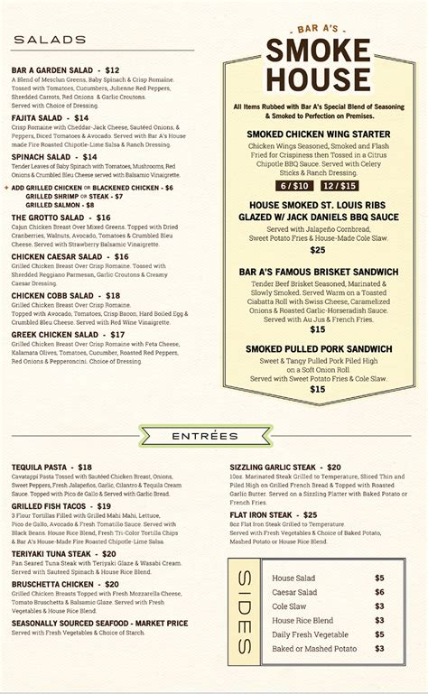 Main Menu – Bar Anticipation