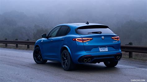 Alfa Romeo Stelvio Quadrifoglio | 2018MY (Color: Misano Blue) | Rear Three-Quarter