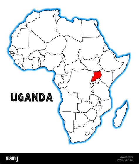 Uganda map hi-res stock photography and images - Alamy