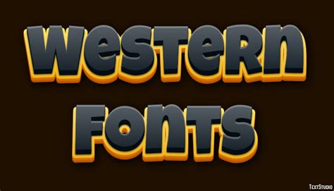 Western Fonts Text Effect and Logo Design Font