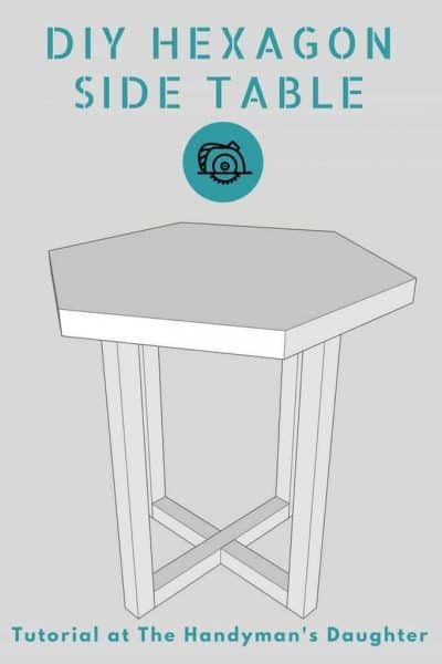 DIY Hexagon Side Table - The Handyman's Daughter